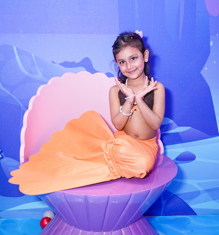 Child enjoying a Mermaid experience at Wooray Elite Ludhiana